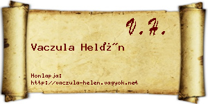 Vaczula Helén névjegykártya